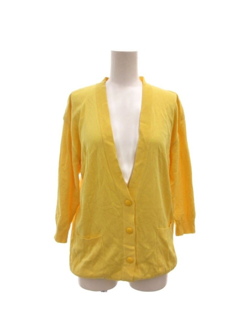 Dior Pret a Porter Vintage Cardigan Cotton Knit V-neck Long Sleeve Pocket M